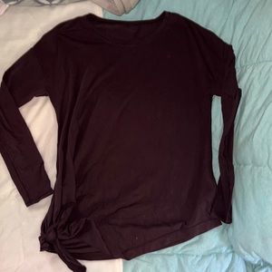 Lululemon burgundy maroon purple soft long sleeve tee